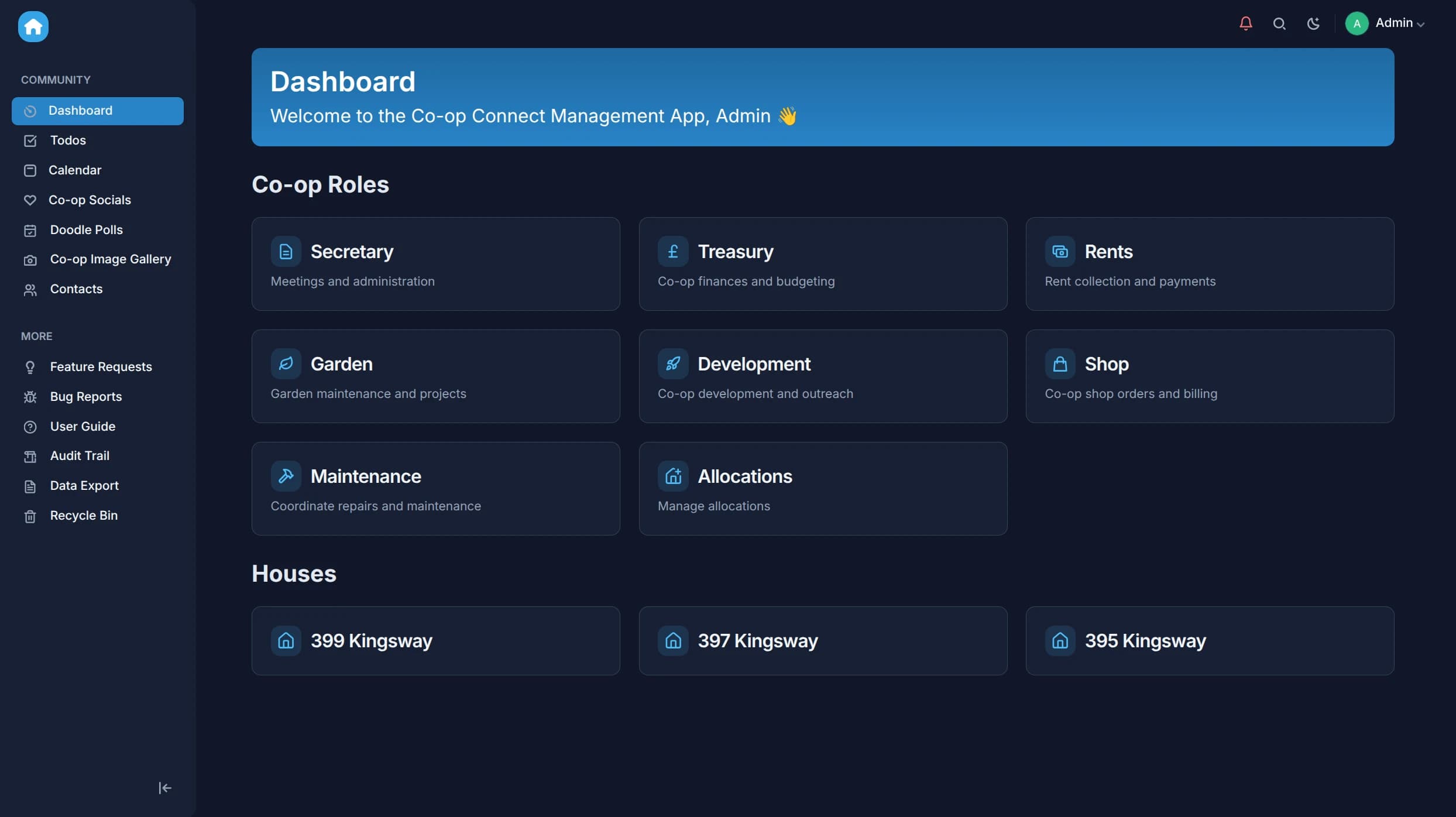Co-op Connect Management Platform